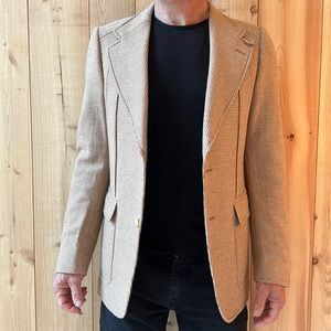 GUCCI Vintage Plaid Wool Coat/Jacket 48R